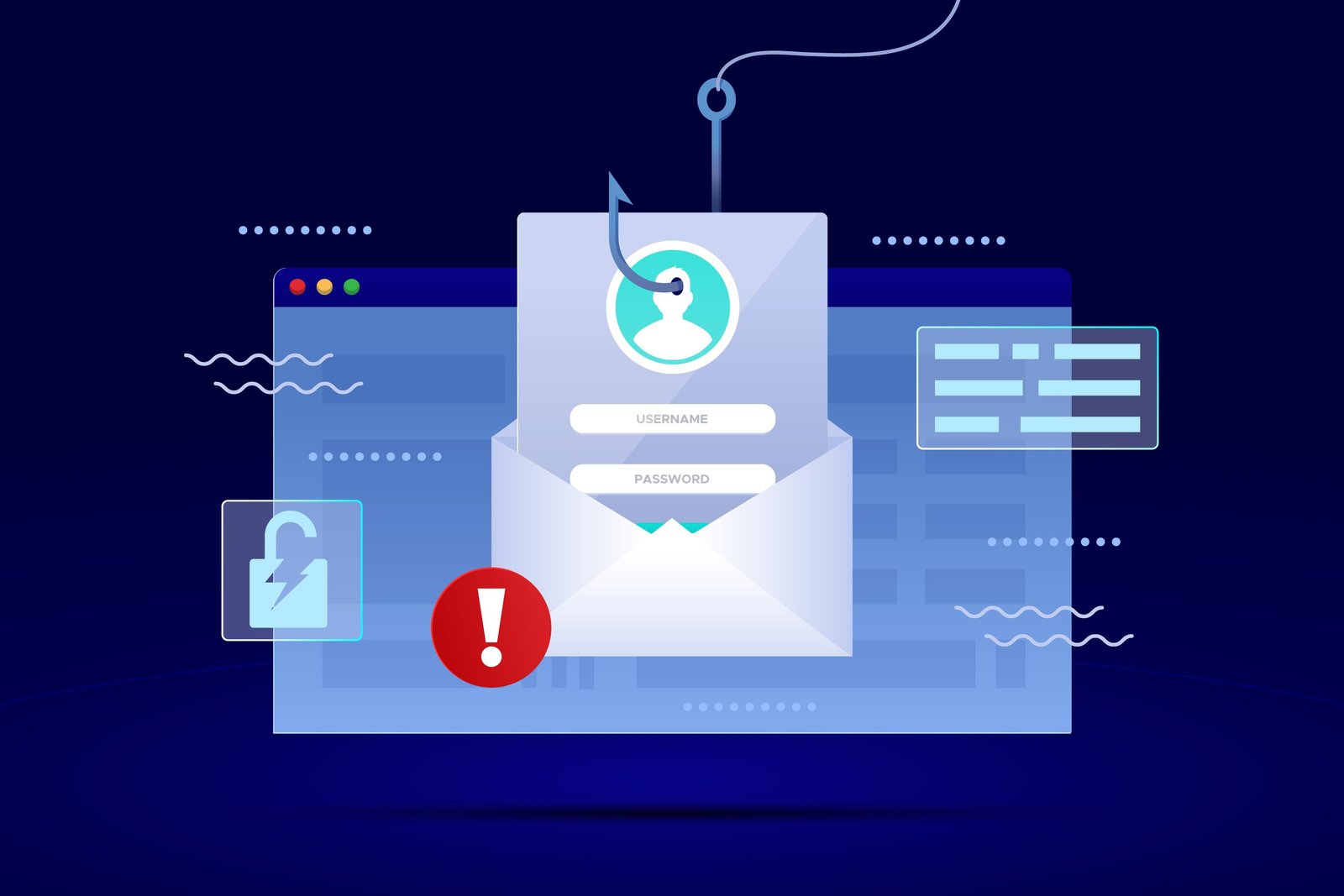 Phishing portal interface